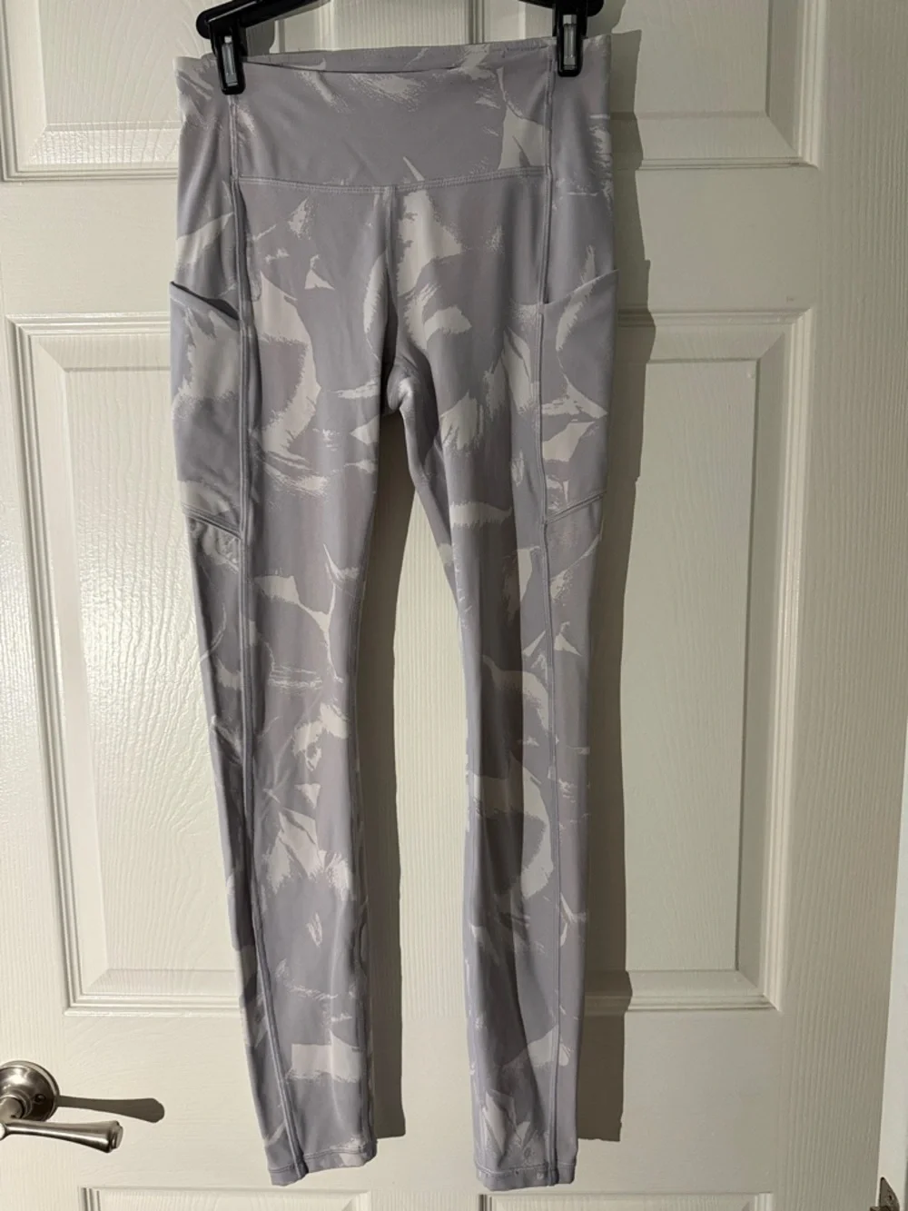 lululemon athletica Light Gray Printed High-Rise Leggings